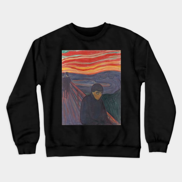 Despair by Edvard Munch Crewneck Sweatshirt by MurellosArt